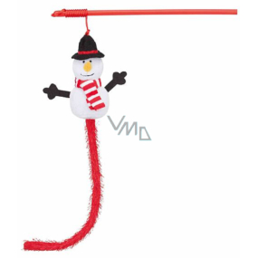 Trixie Christmas toy snowman on rod for cats 31 cm