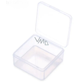 Plastic box clear 6,4 x 6,4 x 2 cm 1 piece