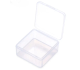 Plastic box clear 6,4 x 6,4 x 2 cm 1 piece