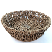 Body Basics Decorative round seaweed basket 23 x 7 cm