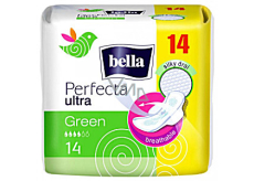 Bella Perfecta Slim Green ultra-thin sanitary napkins with wings, neutralise odours 14 pieces