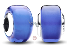 Charm Sterling silver 925 Blue Murano glass bead on bracelet symbol