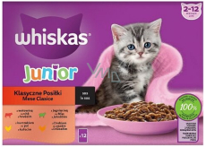 Whiskas Junior classic dishes in juice beef, chicken, lamb, poultry pockets in juice 12 x 85 g