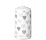 Emocio A Little More Love - heart white candle cylinder 60 x 120 mm