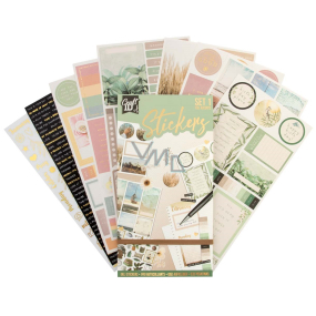 Craft ID Green creative pad with stickers 2 x 10 sheets 23 x 12 cm