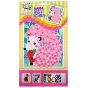 Play & fun Mosaic with glittering sequins Hedgehog 23 x 16 cm