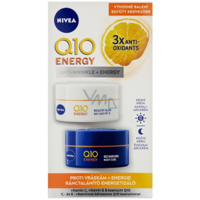Nivea Q10 Energy energizing anti-wrinkle day cream 50 ml + energizing anti-wrinkle night cream 50 ml, cosmetic set