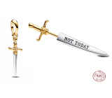 Charm Sterling Silver 925 Game of Thrones Arya Stark Sword Needle, Bracelet Pendant, Movie