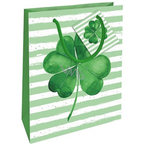 Nekupto Gift paper bag 14 x 11 x 6,5 cm Four-leaf clover