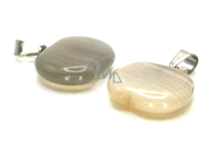 Agate Botswana grey Apple of knowledge pendant natural stone 1,5 cm, brings success in life