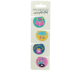 Albi Magnetic mini folders Cute icons, diameter 3 cm 4 pieces