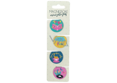 Albi Magnetic mini folders Cute icons, diameter 3 cm 4 pieces