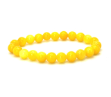 Aventurine yellow bracelet elastic natural stone, ball 8 mm / 16-17 cm, lucky stone