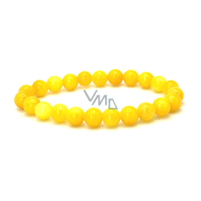Aventurine yellow bracelet elastic natural stone, ball 8 mm / 16-17 cm, lucky stone