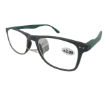 Berkeley Reading dioptric glasses +3 plastic grey, green side frames 1 piece MC2268
