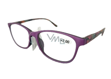 Berkeley Reading dioptric glasses +2 plastic purple, coloured side frames 1 piece MC2193