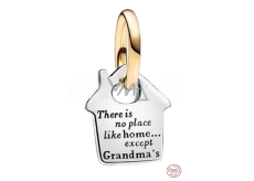 Charm Sterling silver 925 House - grandmother, bracelet pendant family