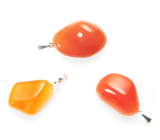Carnelian Botswana Troml pendant natural stone M, approx. 3 cm, teaches us here and now