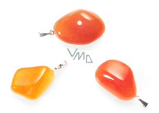 Carnelian Botswana Troml pendant natural stone M, approx. 3 cm, teaches us here and now