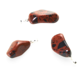 Obsidian Moka Troml pendant natural stone M, approx. 3 cm, stone of salvation