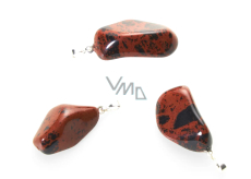 Obsidian Moka Troml pendant natural stone M, approx. 3 cm, stone of salvation