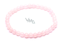 Rosie's bracelet elastic natural stone, ball 4 mm / 15 cm, for children, love stone