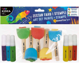 Kidea Set of foam stamps with colours 11 pieces