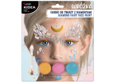 Kidea Fairy face paints + brush + diamonds, creative set