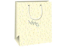 Ditipo Gift paper bag 18 x 10 x 22,7 cm Yellow, white flowers