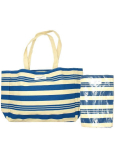 Dolce & Gabbana Light Blue canvas bag striped 33 x 30 x 11 cm