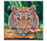 Grafix Orient - Tiger diamond painting on rhinestones set, creative set, recommended age 6+