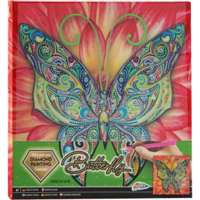 Grafix Orient - Butterfly diamond painting on rhinestones set, creative set, recommended age 6+