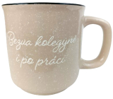 Albi Stoneware mug beige Bezva kolegyně i po práci 400 ml