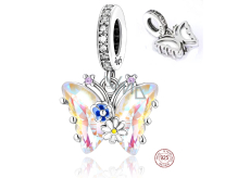 Charm Sterling silver 925 Butterfly - flowers, animal bracelet pendant
