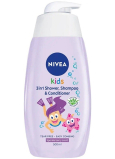 Nivea Kids Magic berry scent 3in1 shower gel + shampoo + conditioner for girls 500 ml