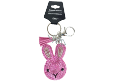 Albi Strass key ring Bunny pink