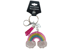 Albi Strass Rainbow Pink Key Ring