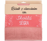 Albi Gift Towel - Great Sister pink 50 x 90 cm