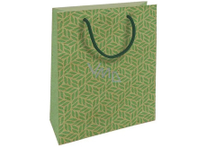 Nekupto Gift kraft bag 18,7 x 24,3 x 8 cm Green graphic