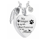 Commemorative urn pendant, Heart 3in1 waterproof, Stainless steel 20 x 25 mm + chain 50 cm