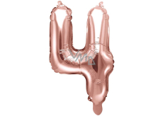 Ditipo Inflatable foil balloon number 4 pink gold 35 cm 1 piece