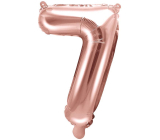 Ditipo Inflatable foil balloon number 7 pink gold 35 cm 1 piece