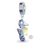 Charm Sterling silver 925 Seahorse, animal bracelet pendant