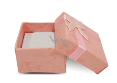Gift box with jewelry sponge and pink ribbon 4 x 4 x 2.5 cm 1 piece