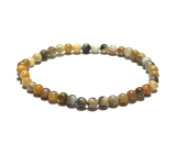 Crazy Agate elastic bracelet natural stone, 4 mm bead / 19 cm, stability, energy, confidence