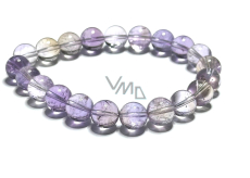 Ametrine bracelet elastic natural stone, bead 8 - 9 mm / 16 - 17 cm, energy amplifier