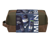 Nivea Men Feel Ready After Shave Balm 100 ml + Nivea Men Protect & Care Shaving Gel 200 ml + Nivea Men Protect & Care Antiperspirant Roll-On 50 ml + Labello Men Active Lip Balm 4.8 g + Cosmetic Bag, Men's Grooming Set