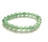 Green aventurine elastic bracelet, natural stone, 8 mm beads / 16 - 17 cm, stone of luck