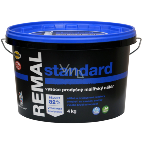 Remal Standard vysoce prodyšná barva na zeď 4 kg