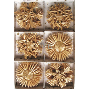 Straw decorations in a box of 24 pieces